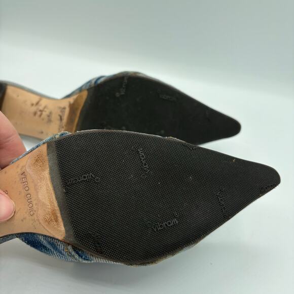 L’autre Chose Denim Kitten Heels Y2K in size 6 - Picture 5 of 6